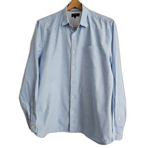 Easy Truly Premium Goods Light Blue Cotton Men's Dress Shirt sz L